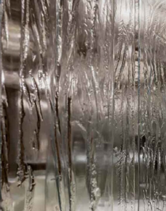 A sample of cast glass.