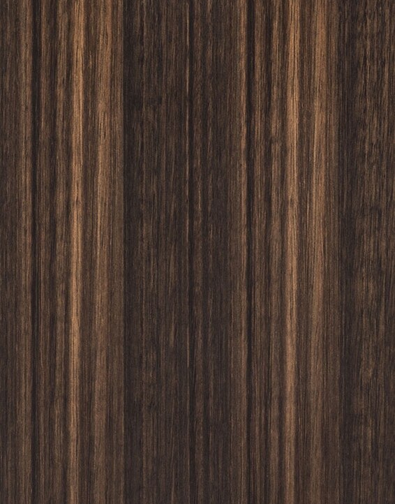 A sample of dark, straight-grained timber.
